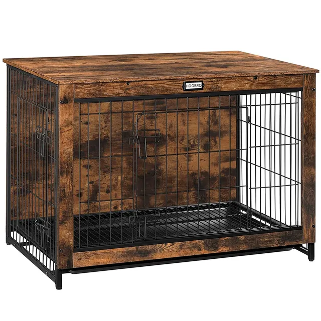 hoobro-pet-furniture-niche-chien-bois-marron-98-cm image 1