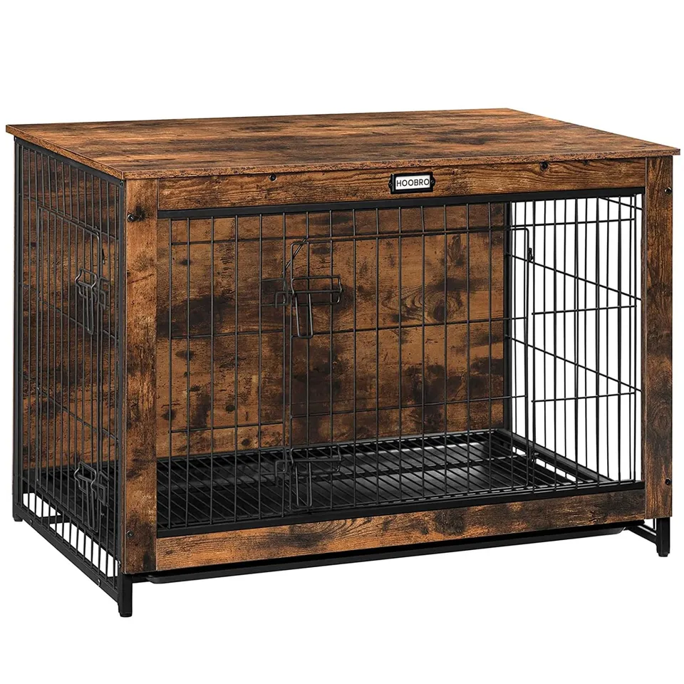 hoobro-pet-furniture-niche-chien-bois-marron-98-cm image 1
