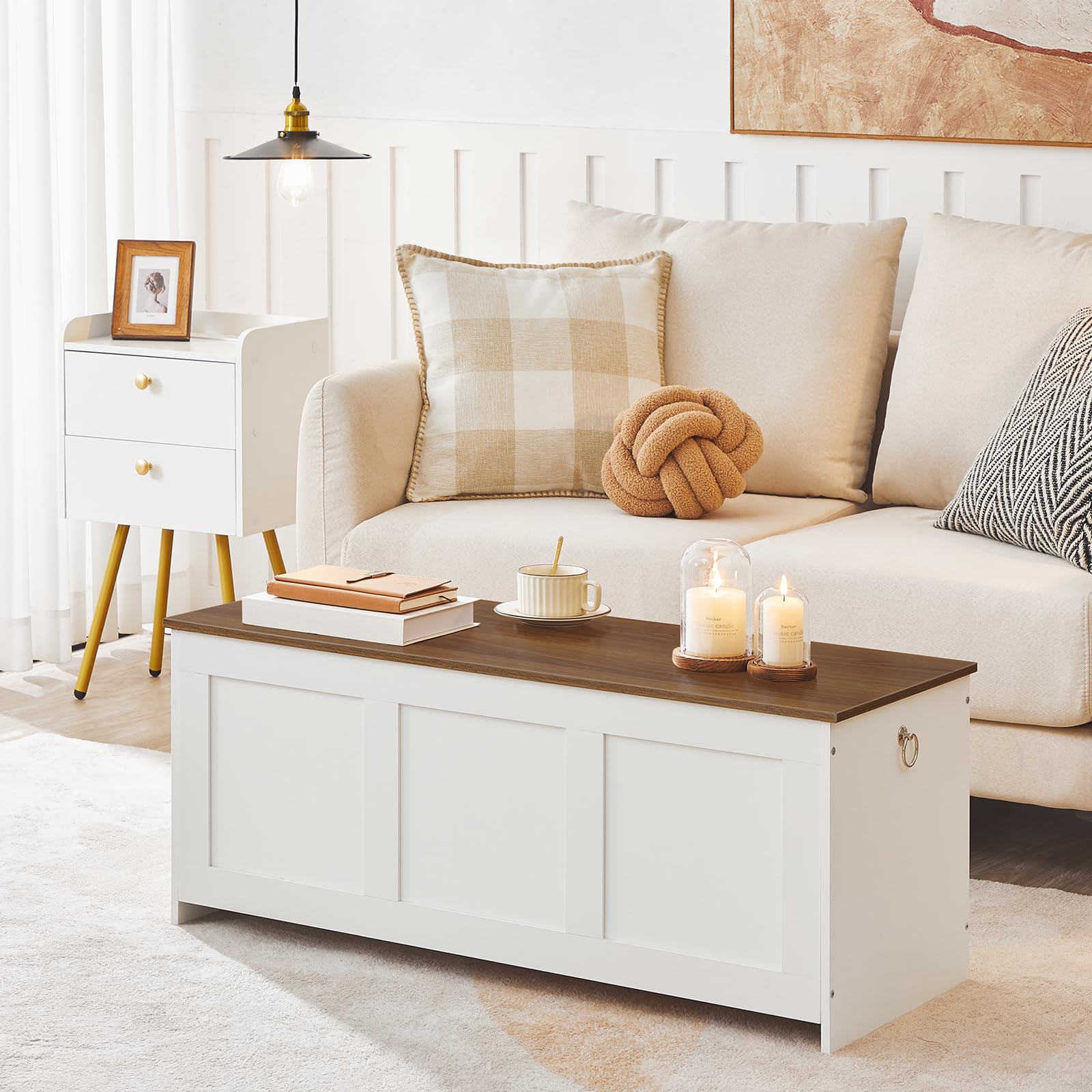 hoobro-storage-benches-coffre-bois-blanc-99-cm image 6