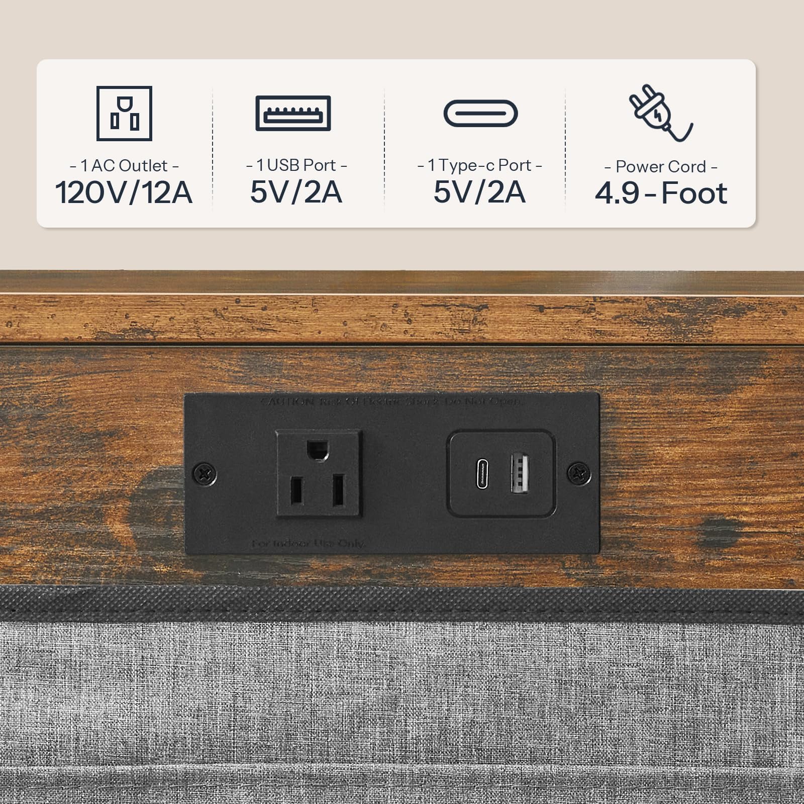 hoobro-table-d-appoint-en-c-marron-avec-station-charge image 8
