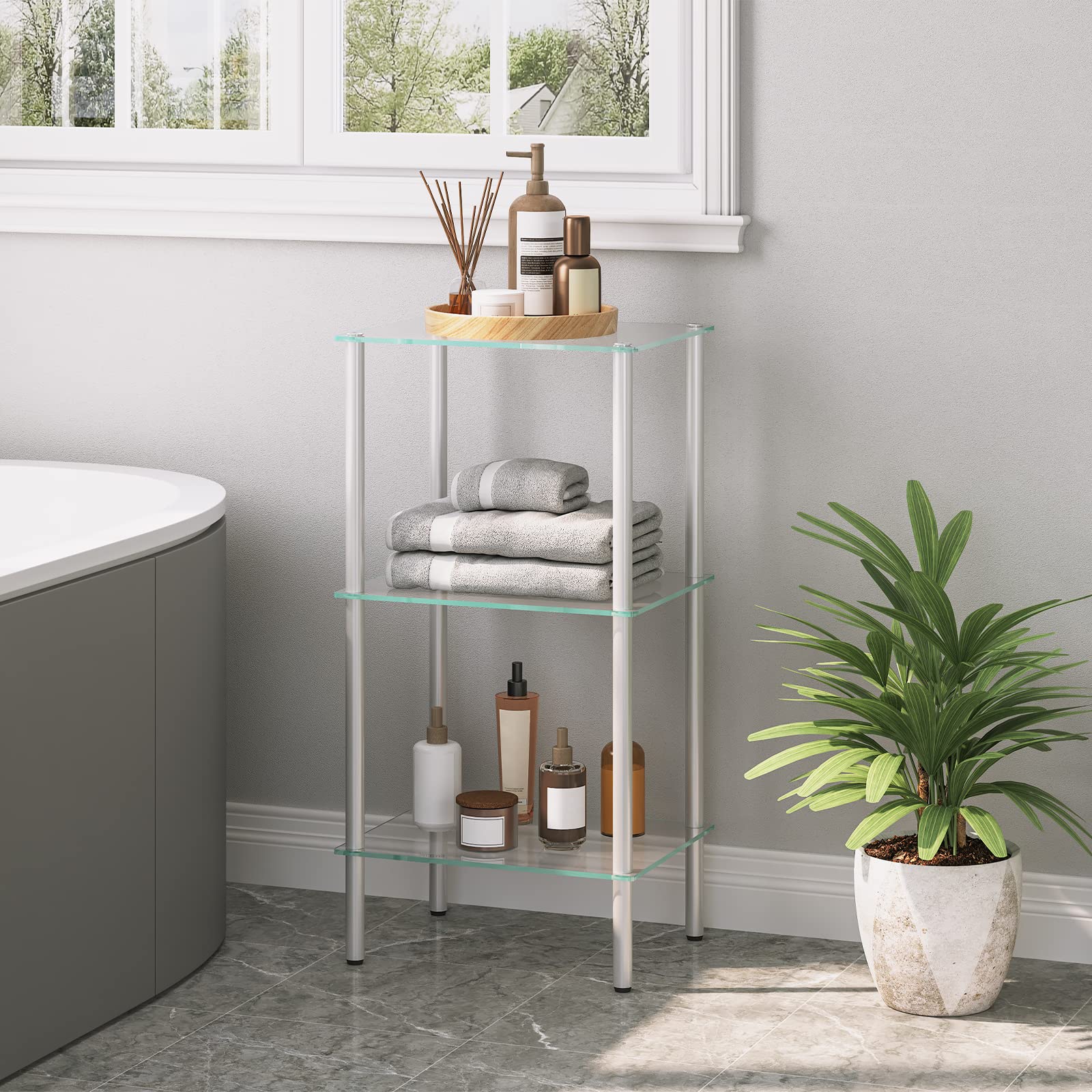 hoobro-bathroom-furniture-tag-re-salle-de-bain-verre-3-niveaux image 4