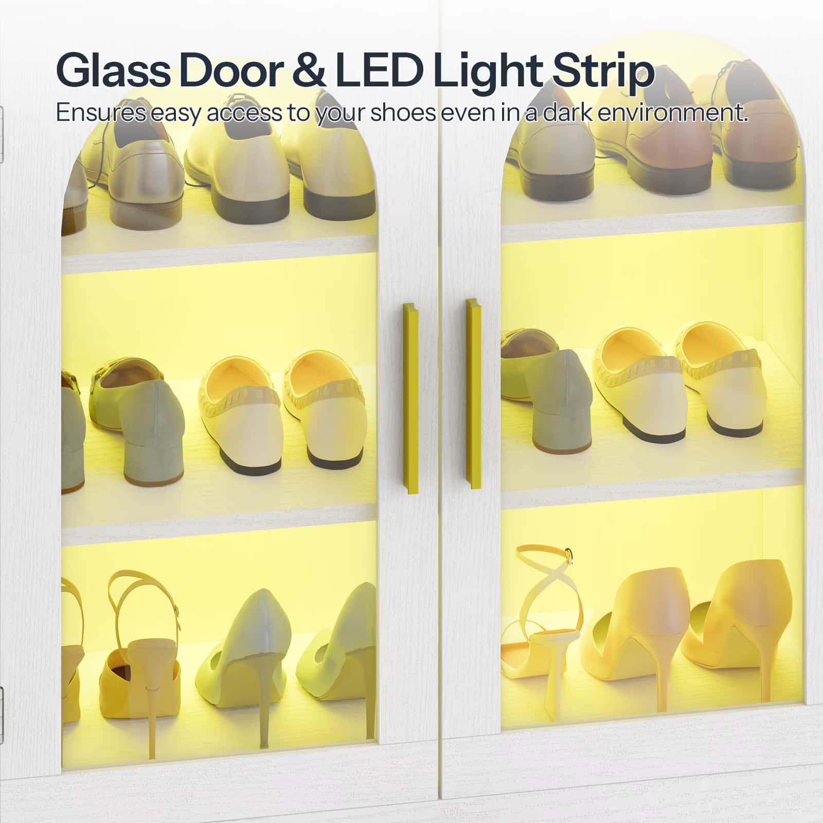 hoobro-shoe-racks-meuble-chaussures-blanc-7-niveaux-led image 6