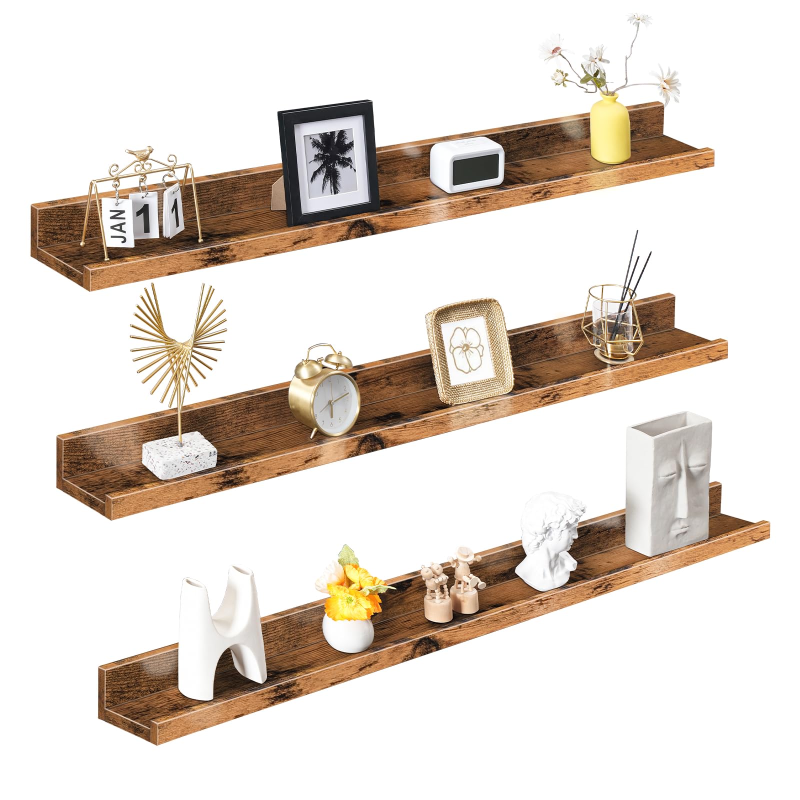 hoobro-storage-racks-tag-re-murale-marron-lot-de-3-longue image 1