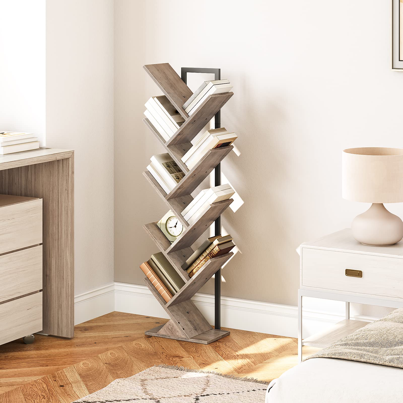 hoobro-bookshelves-biblioth-que-arbre-9-tag-res-gr-ge image 4