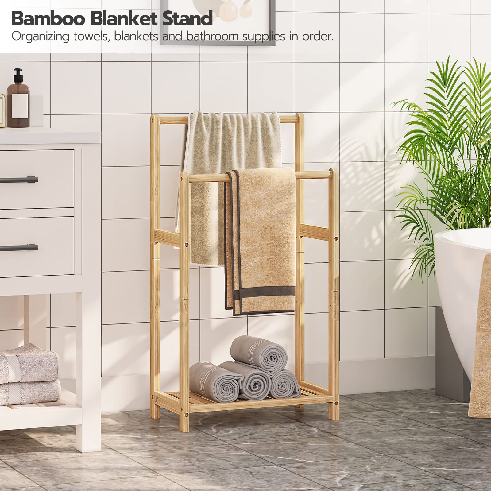 hoobro-bathroom-furniture-porte-serviettes-bambou-beige image 2