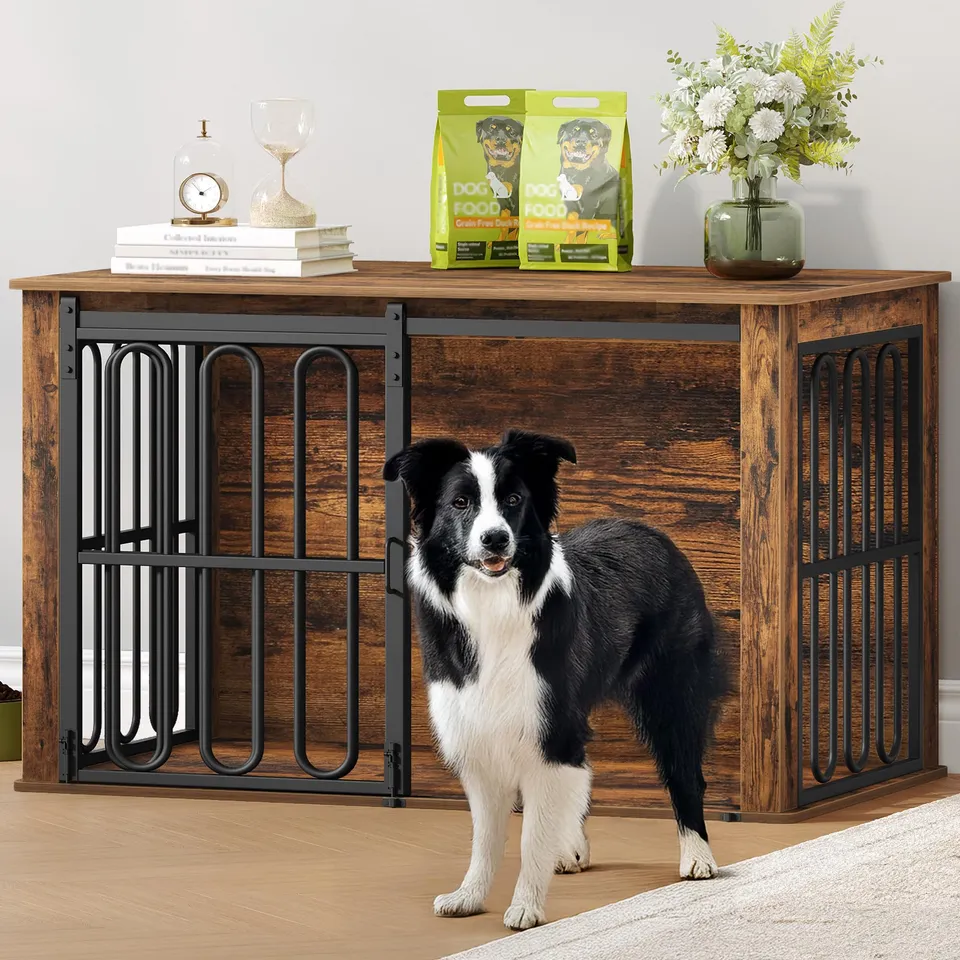 hexcelen-cage-chien-marron-100-cm-table-d-appoint image 1