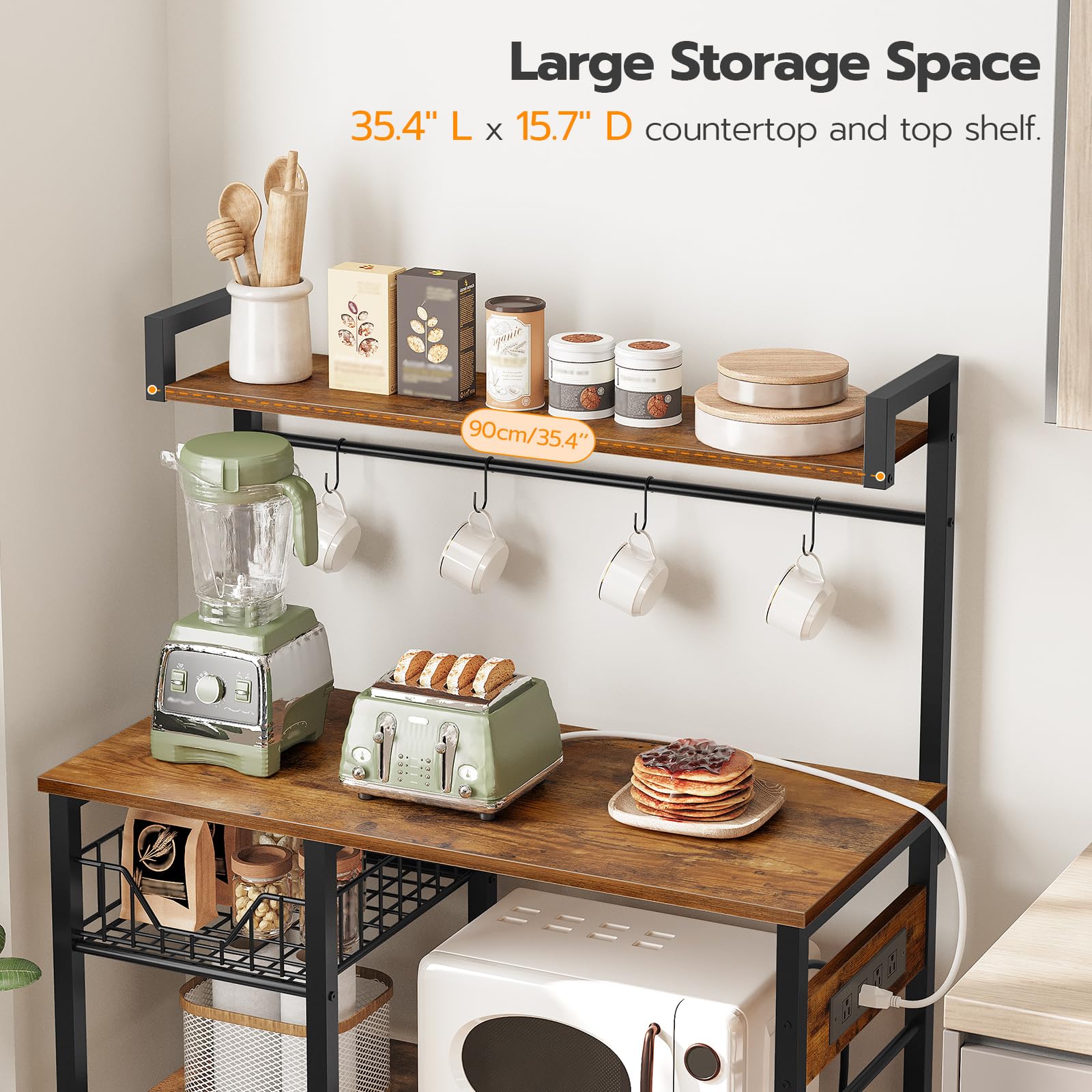 hoobro-kitchen-furniture-desserte-cuisine-marron-avec-prises image 8