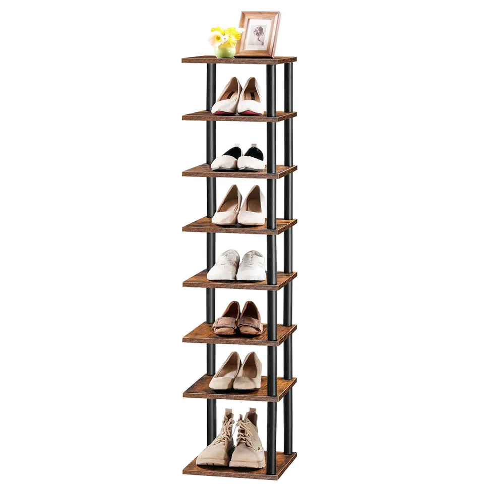hoobro-shoe-racks-8-tier-meuble-chaussures-marron-2 image 1