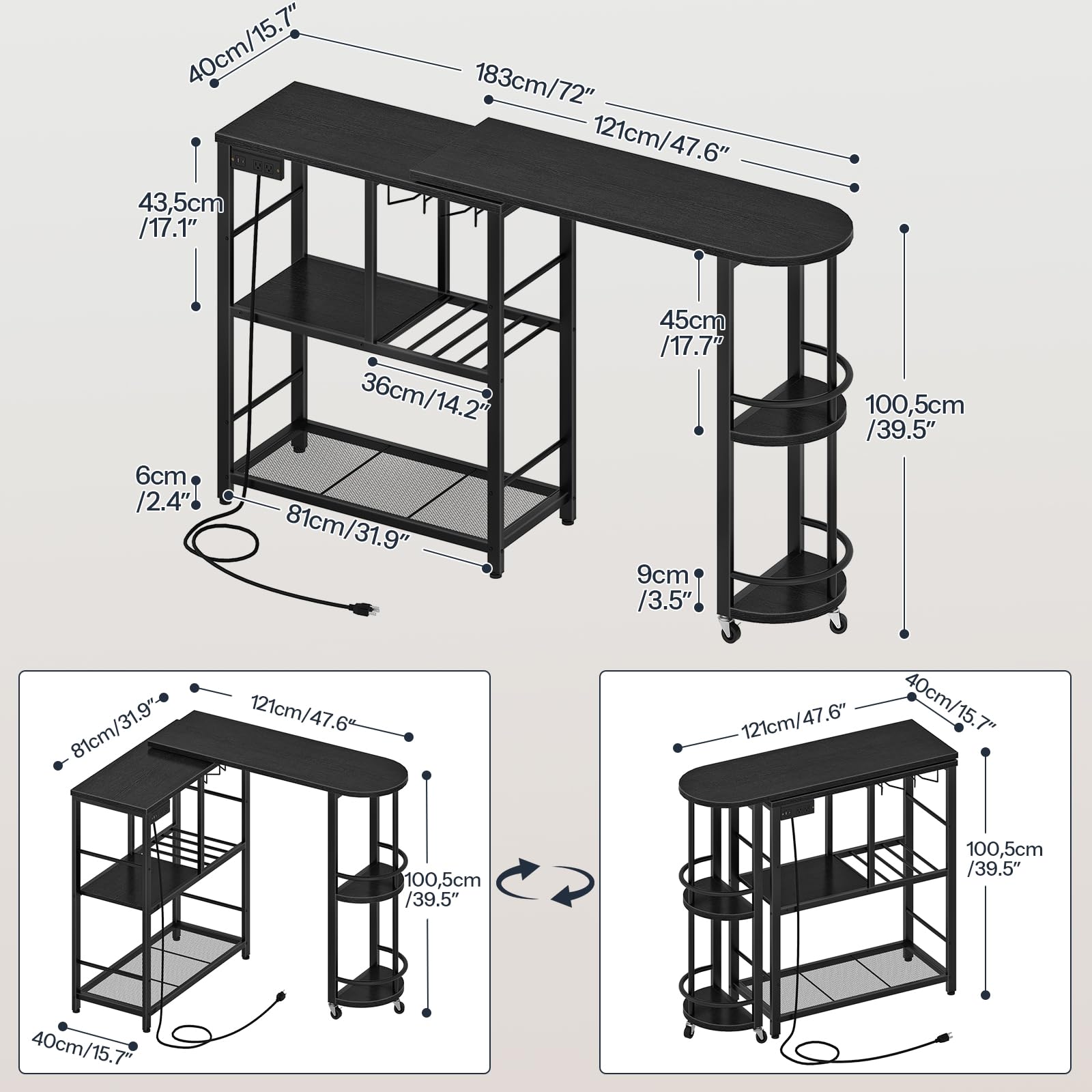 hoobro-beverage-counters-table-bar-noire-angle-3-niveaux image 3