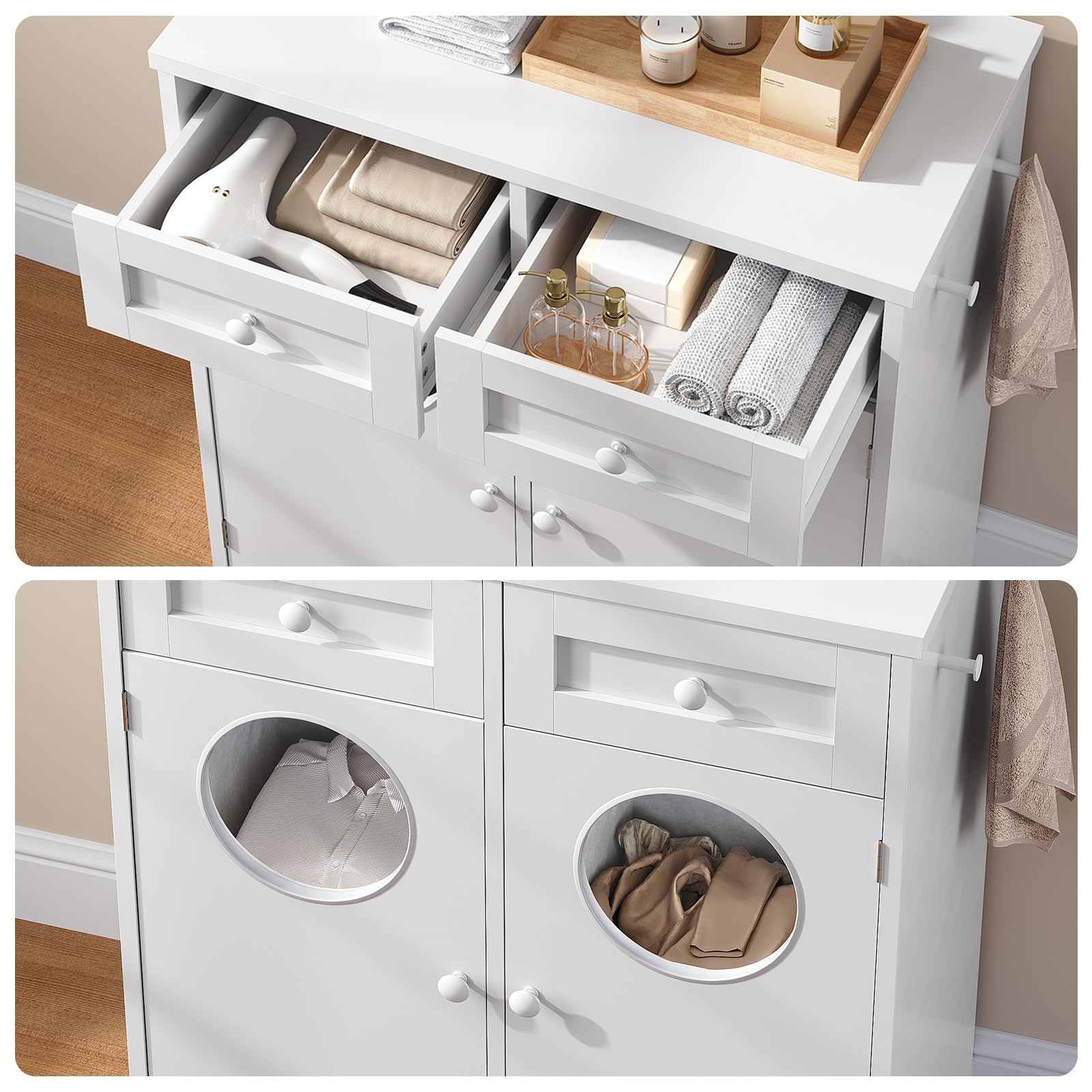 hoobro-wt36xy01-meuble-panier-linge-double-blanc image 6