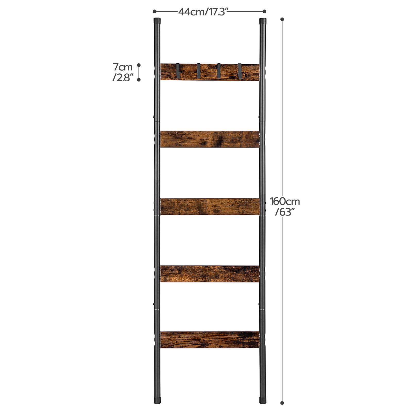hoobro-chelle-plaid-5-niveaux-marron-160-cm-crochets image 4