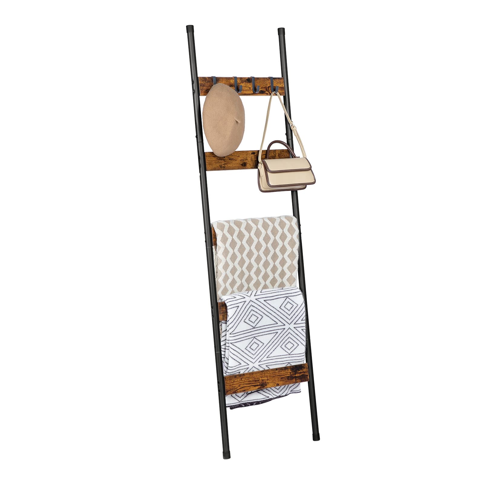 hoobro-chelle-plaid-5-niveaux-marron-160-cm-crochets image 1
