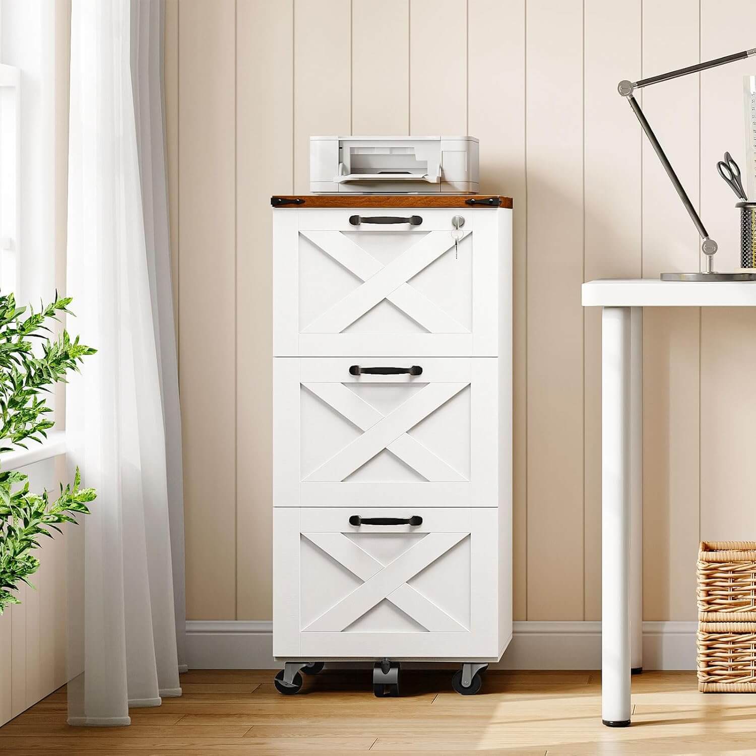 hoobro-caisson-de-bureau-bois-blanc-3-tiroirs-a4 image 8