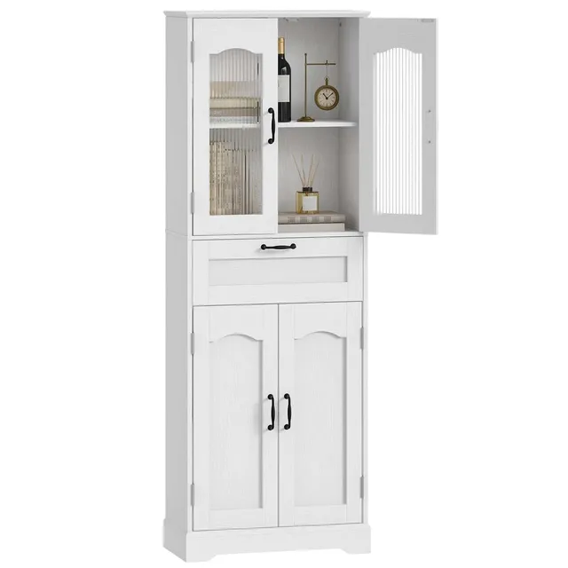 hoobro-armoire-salle-de-bain-blanche-verre-cannel image 1