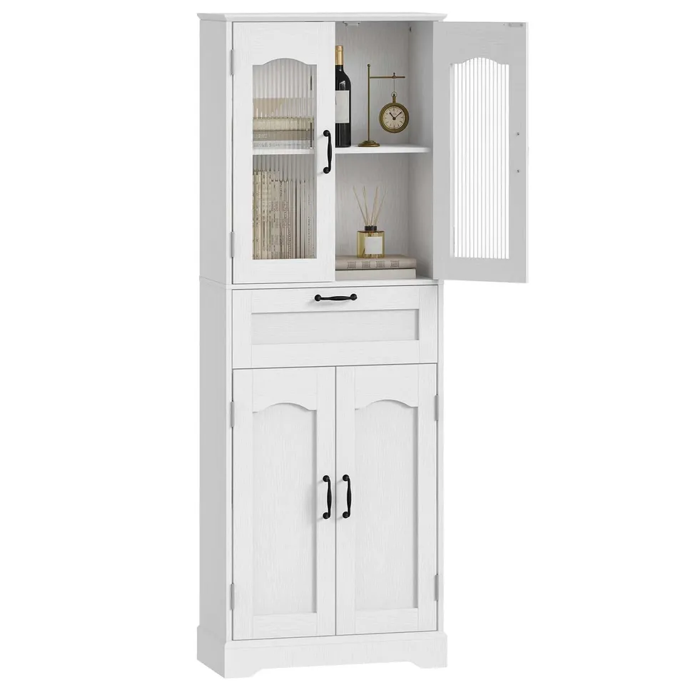 hoobro-armoire-salle-de-bain-blanche-verre-cannel image 1