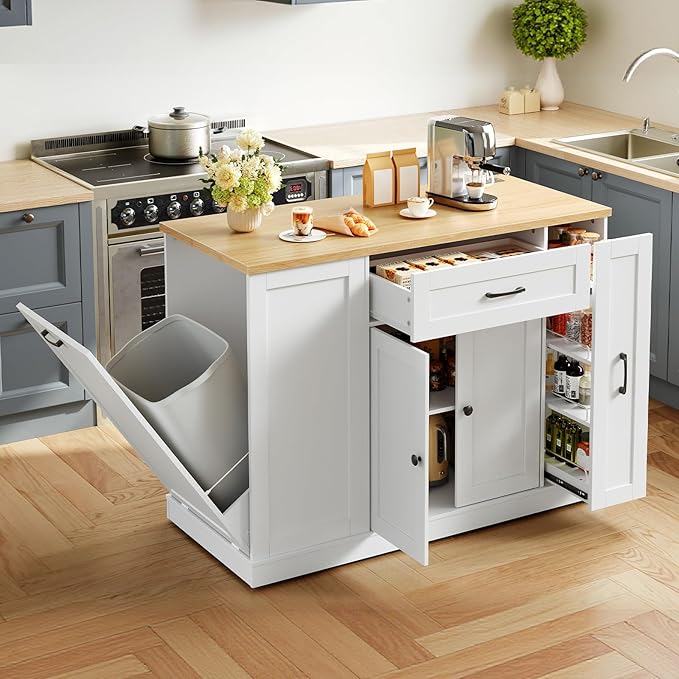 hoobro-kitchen-furniture-lot-cuisine-blanc-roulettes image 2
