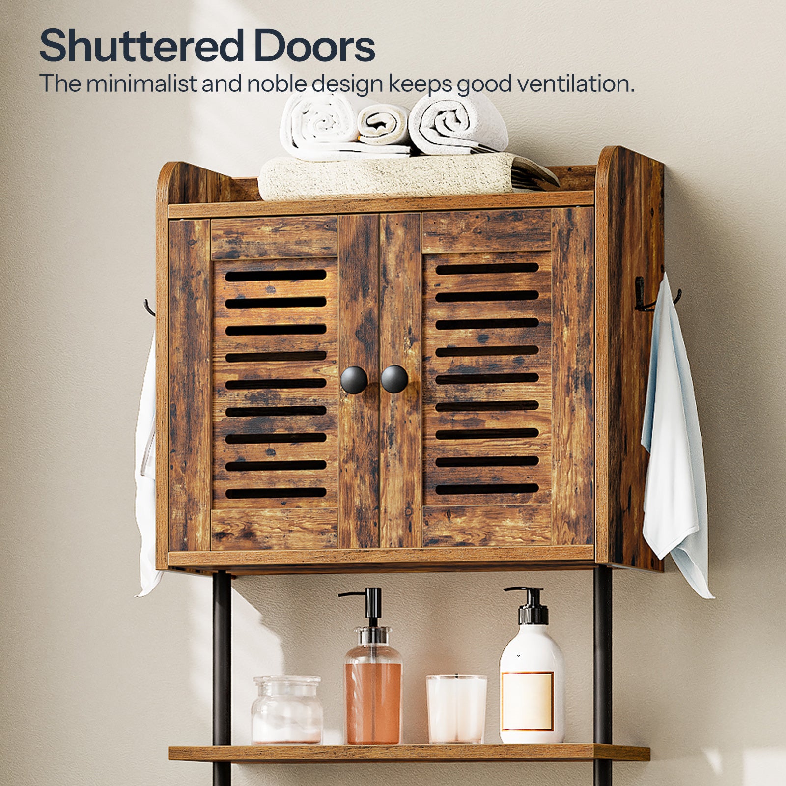 hoobro-bathroom-furniture-armoire-bain-marron-2-portes image 8