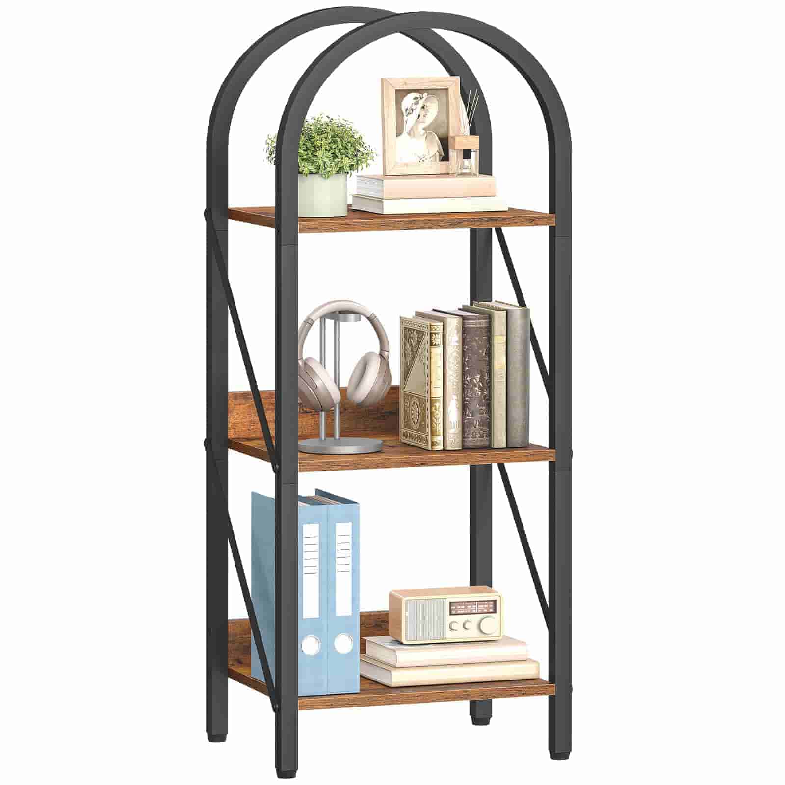 hoobro-bookshelves-biblioth-que-3-niveaux-marron-industrielle image 1