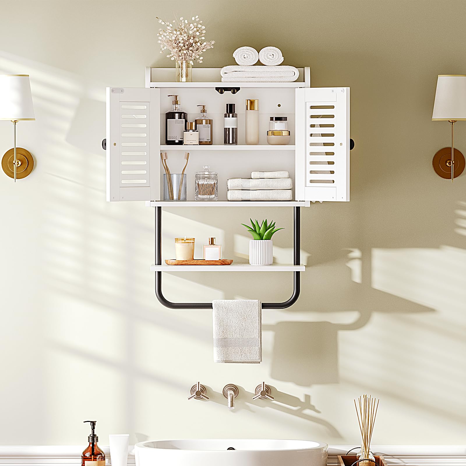 hoobro-bathroom-furniture-armoire-salle-de-bain-blanc-persienne image 5