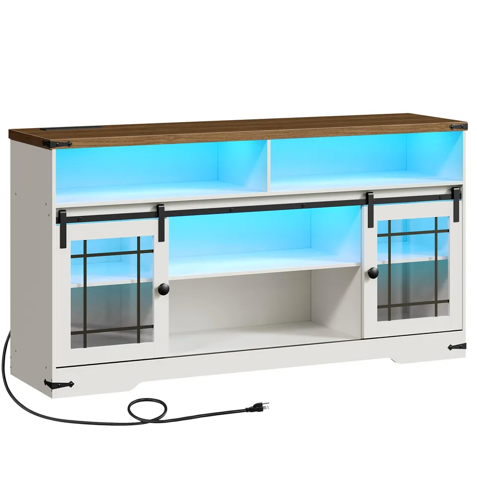 hoobro-tv-stands-meuble-tv-70-pouces-blanc-led image 1