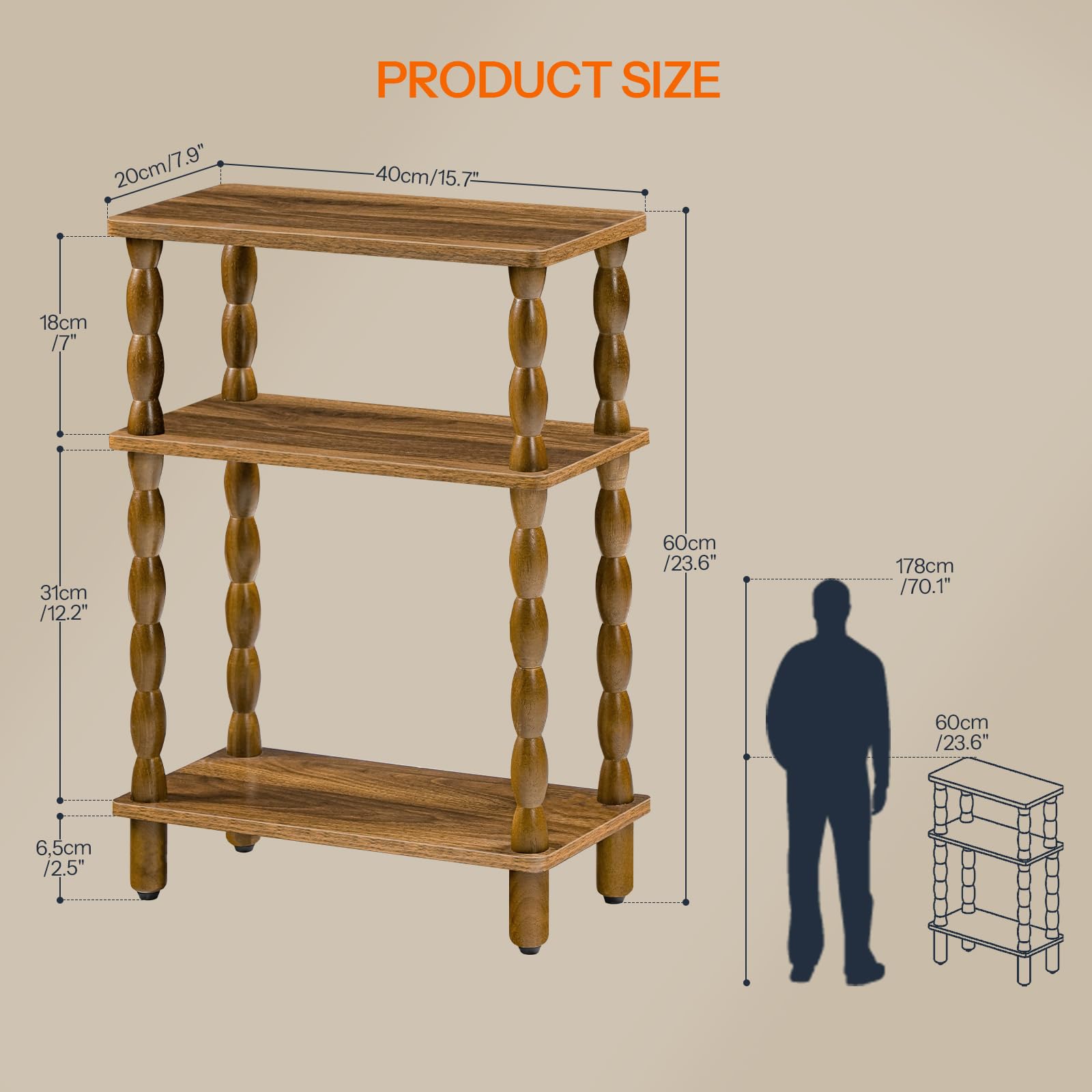 hoobro-wl462bz01-table-d-appoint-noyer-3-tag-res-pieds-bois image 3