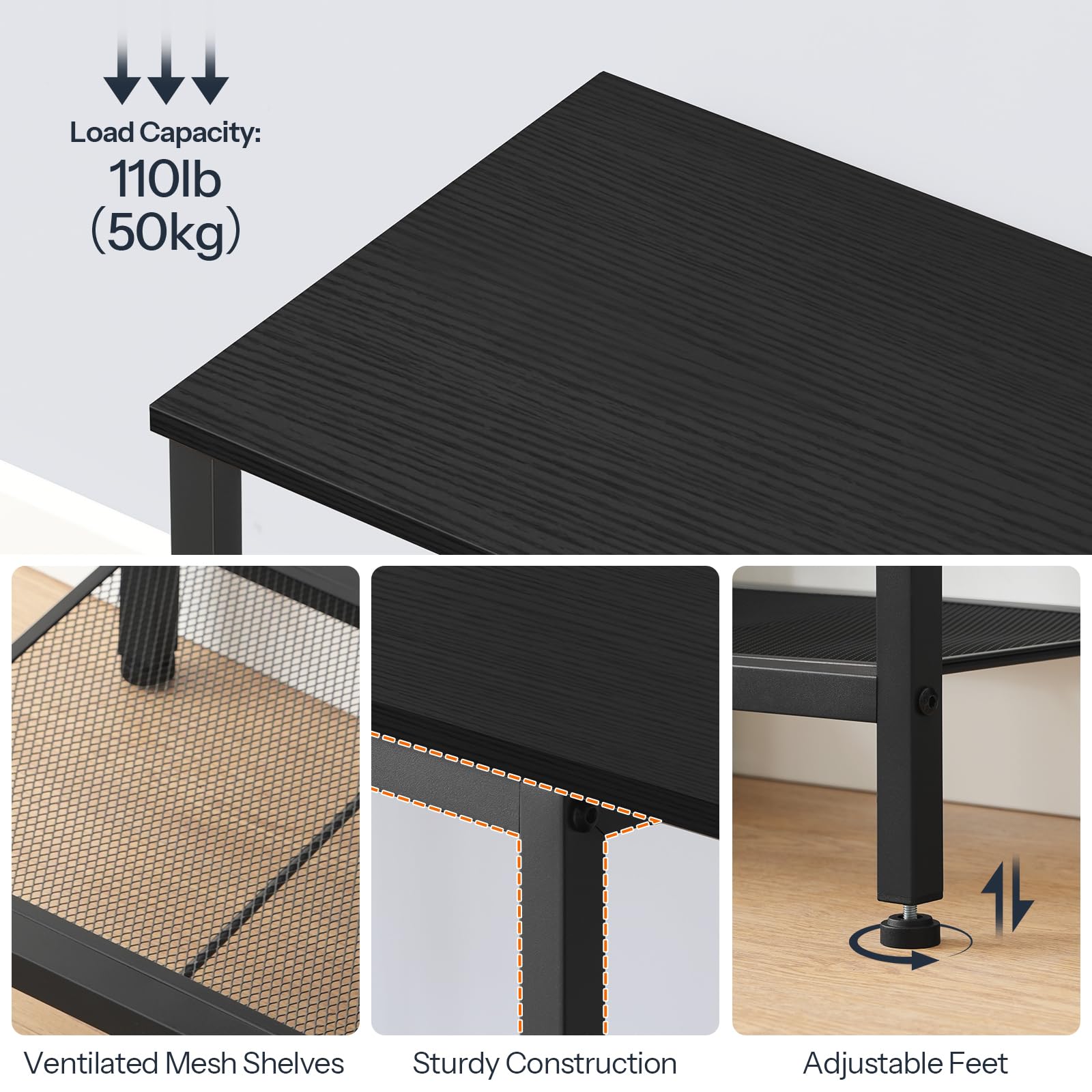 hoobro-meuble-tv-55-pouces-noir-led-avec-prises image 8