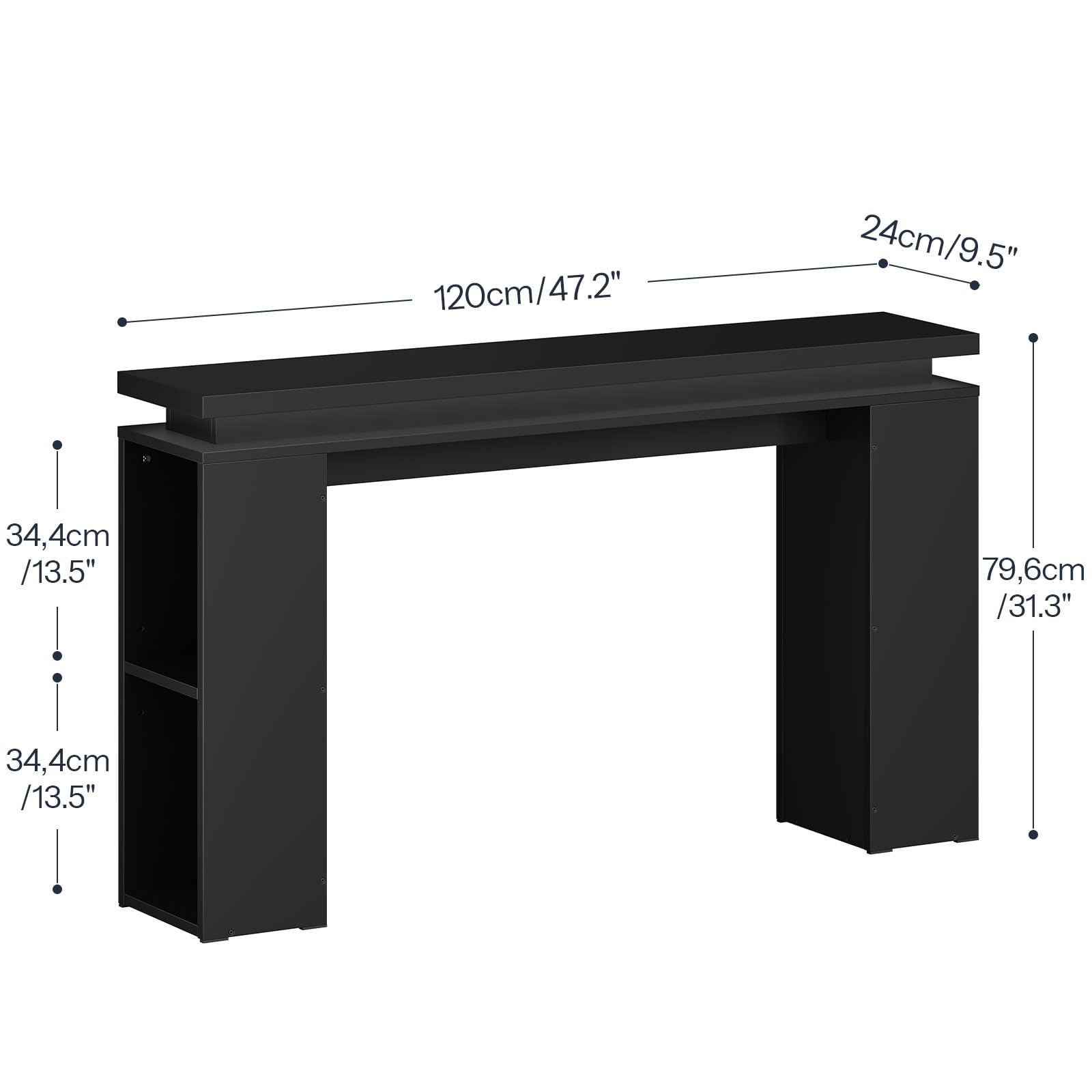 hoobro-console-table-120-cm-console-noire-led image 4