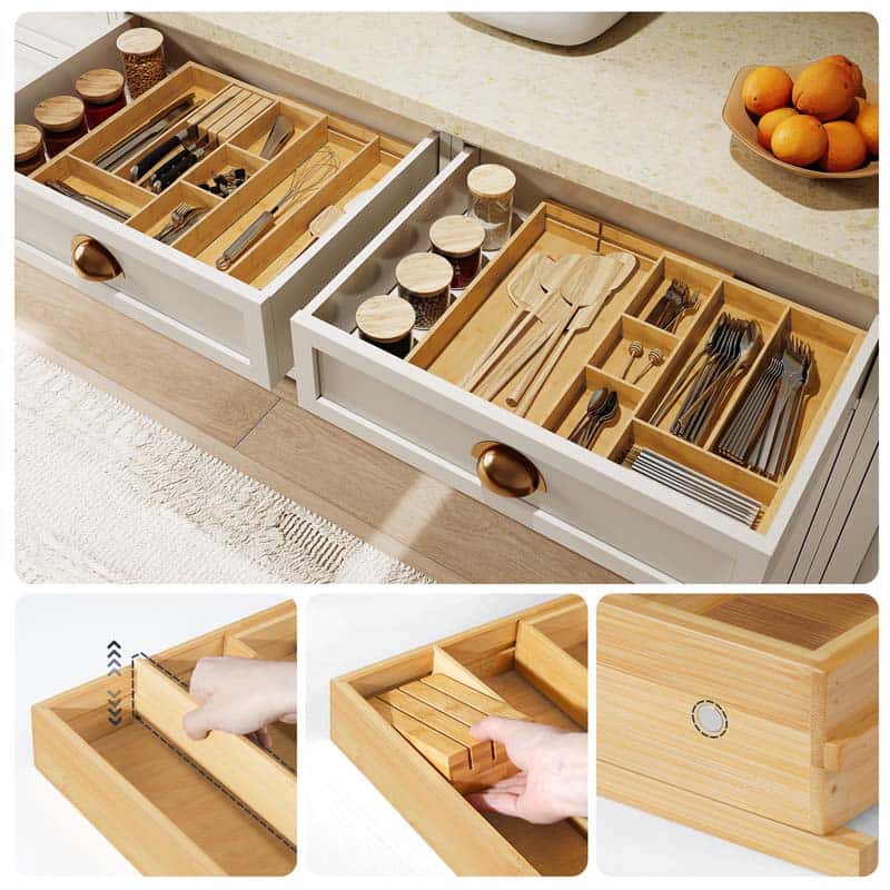 hoobro-range-couverts-bambou-extensible-16-cases-naturel image 7