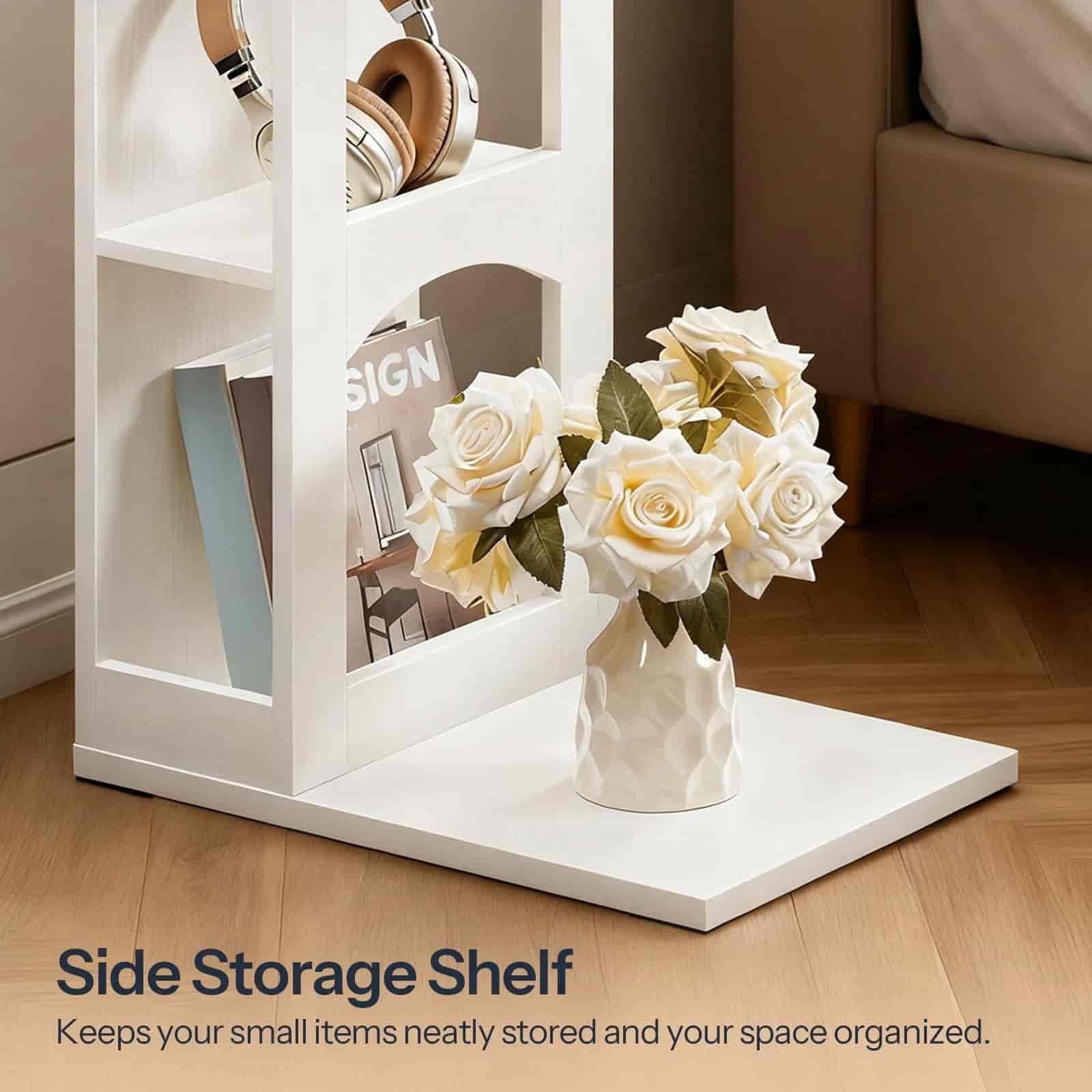 hoobro-table-en-c-blanche-avec-station-charge-appoint image 7