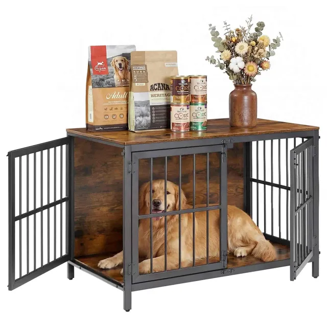 hoobro-meuble-niche-chien-int-rieur-bois-100-cm-marron image 1