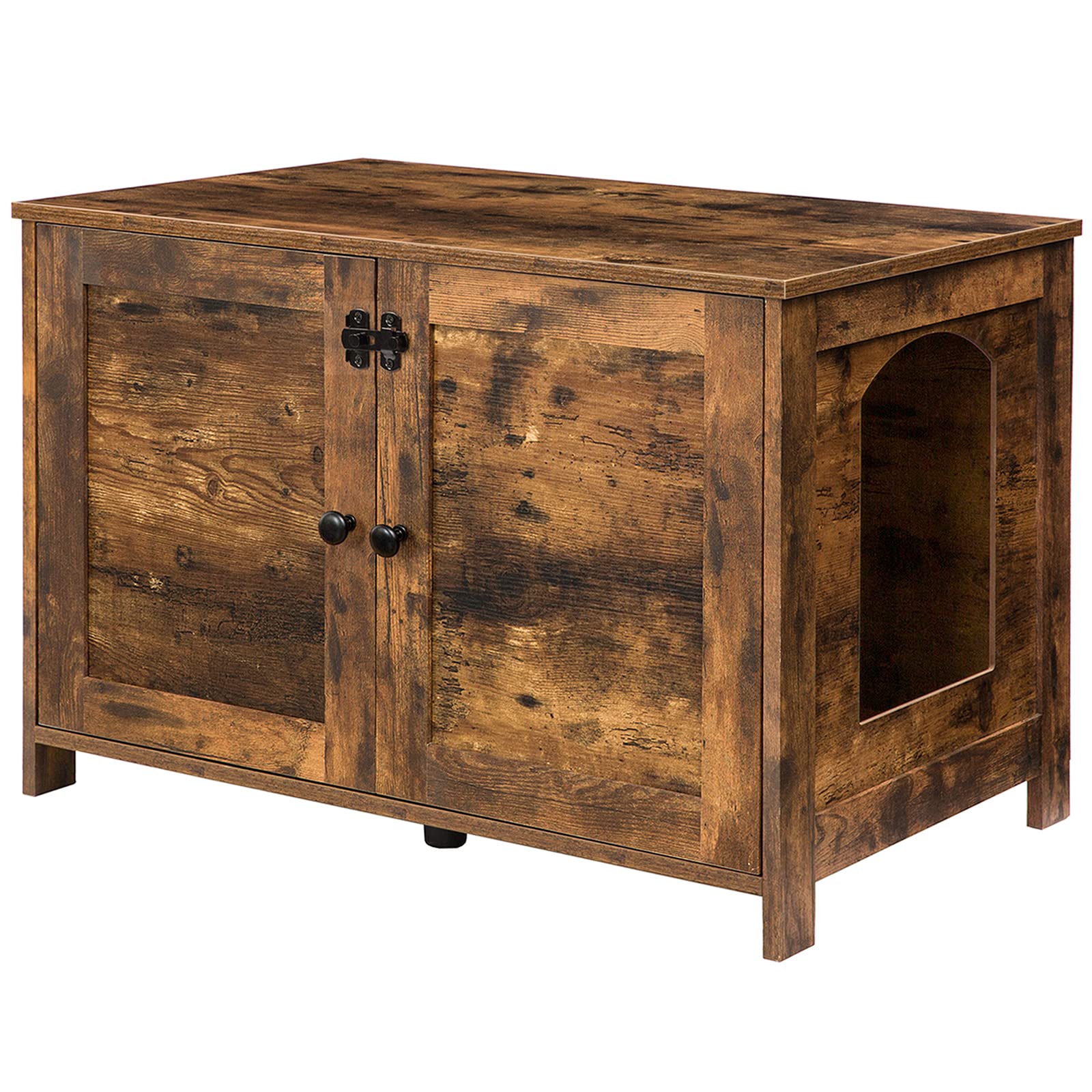 hoobro-pet-furniture-meuble-liti-re-chat-marron-cach image 3