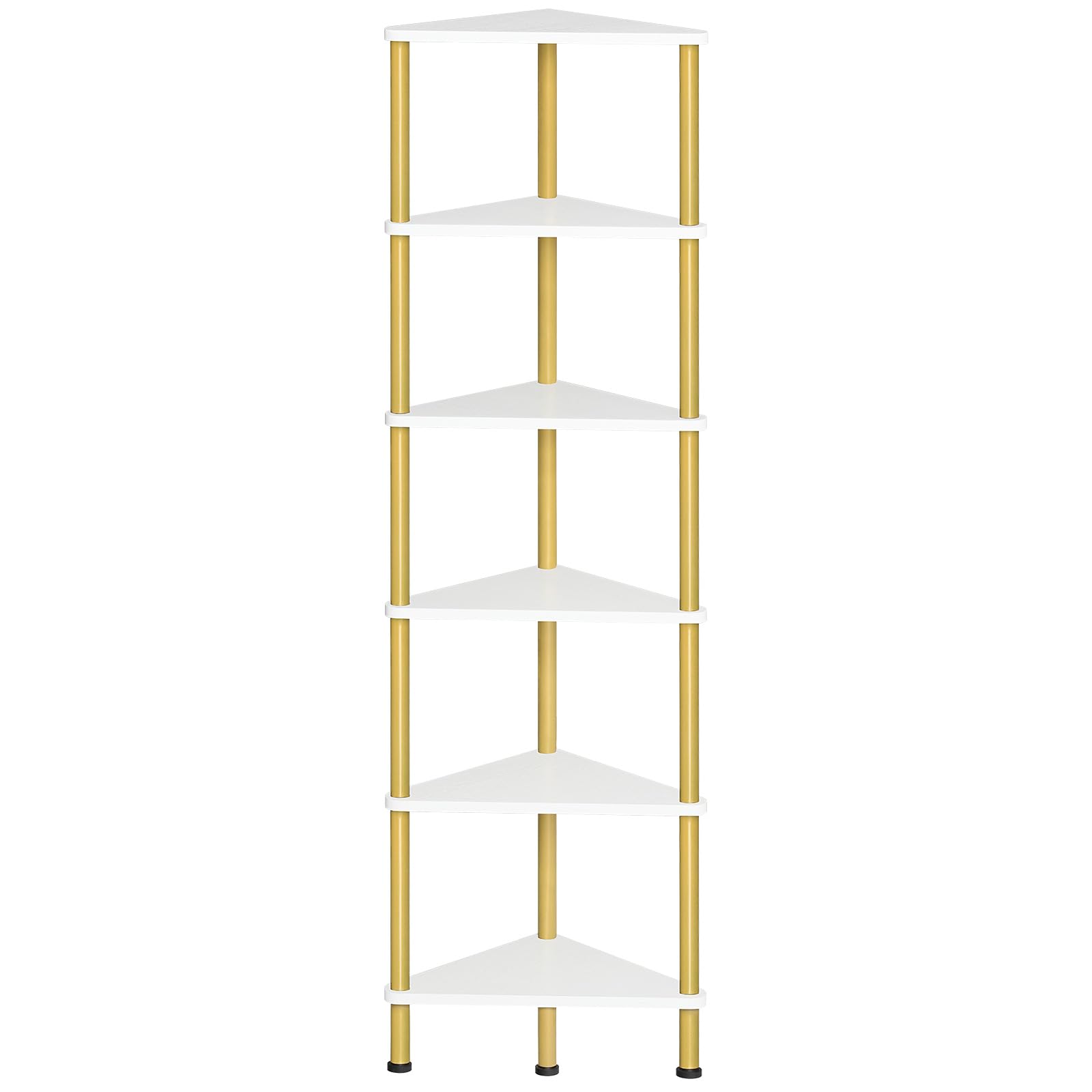 hoobro-bookshelves-dw36cj01-tag-re-angle-6-niveaux-blanc image 1