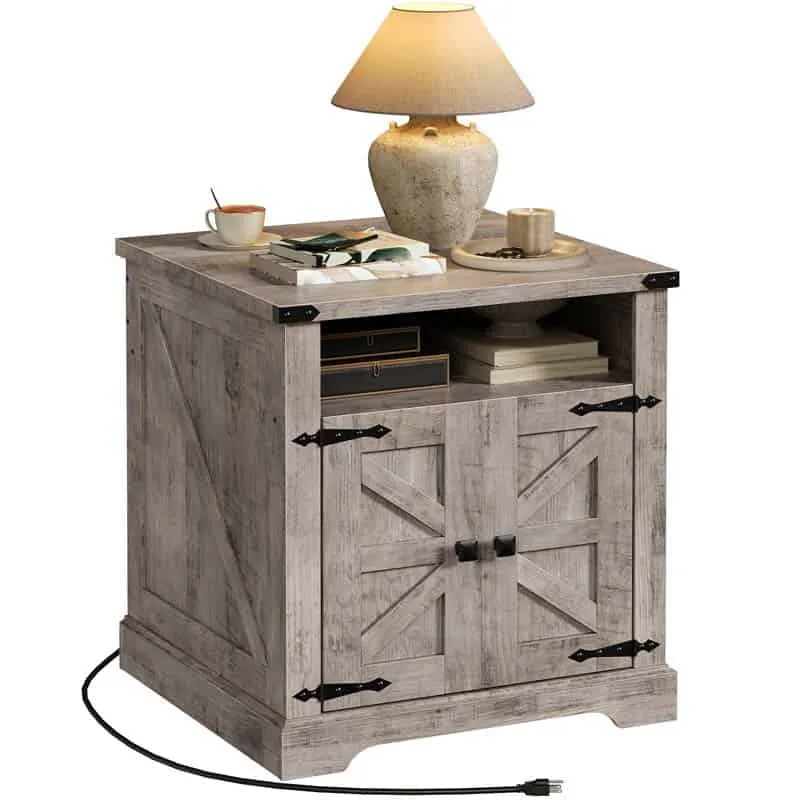 hoobro-nightstands-table-chevet-greige-60-cm-avec-prises image 1