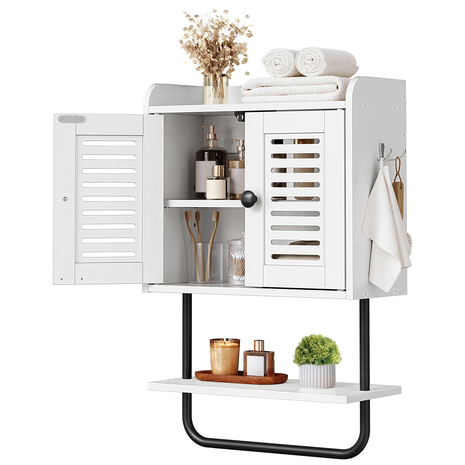 hoobro-bathroom-furniture-armoire-salle-de-bain-blanc-persienne image 3