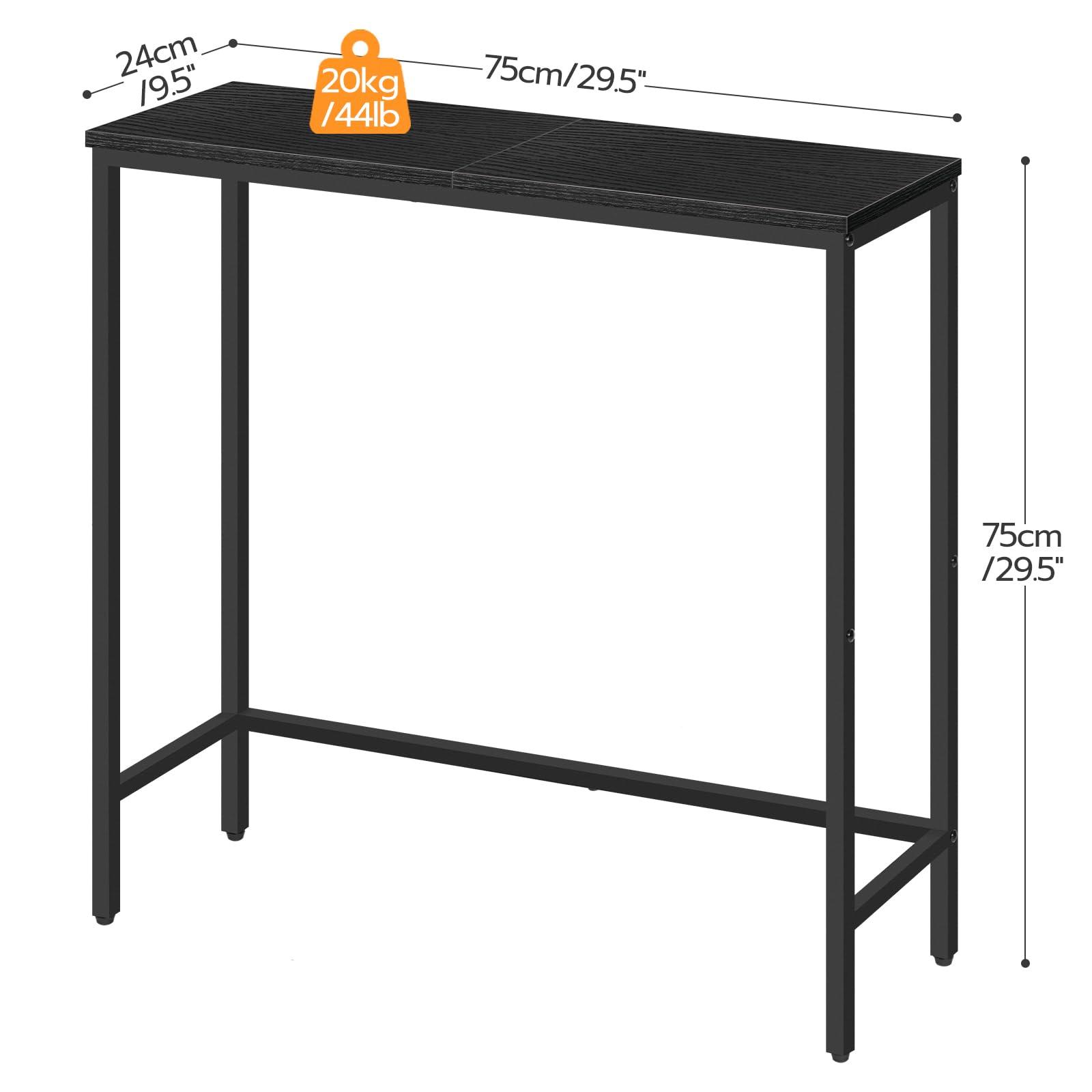 hoobro-console-table-slim-console-entr-e-noire-bois image 4