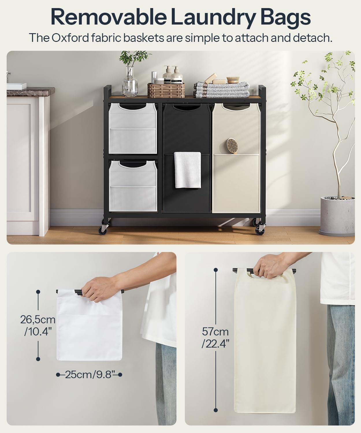 hoobro-panier-linge-4-bacs-blanc-147-l-bfe14xy01n1-roulettes image 5