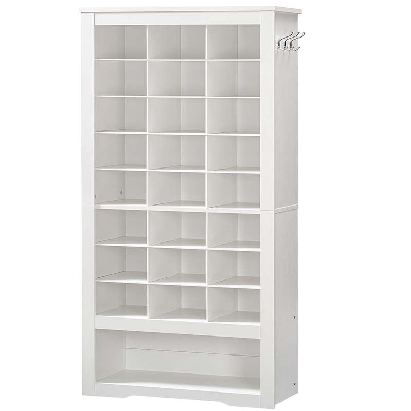 hoobro-shoe-racks-armoire-chaussures-24-cases-blanc-9-niveaux image 1