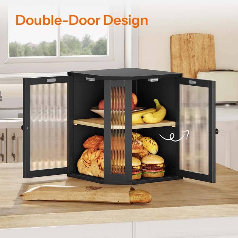 hoobro-kitchen-furniture-bo-te-pain-bambou-noire-2-tages image 6