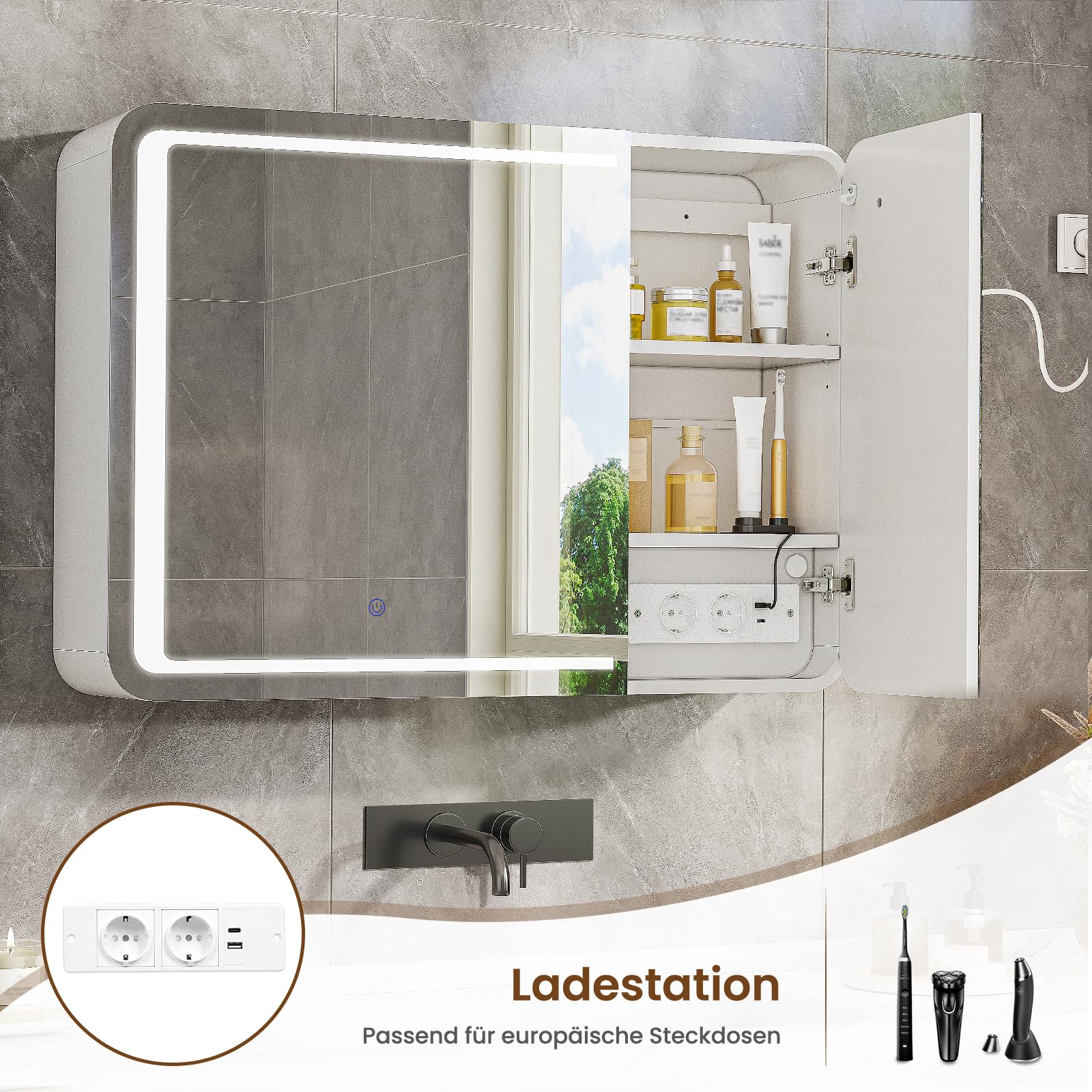 forabamb-armoire-salle-de-bain-miroir-led-blanc-60-cm image 3