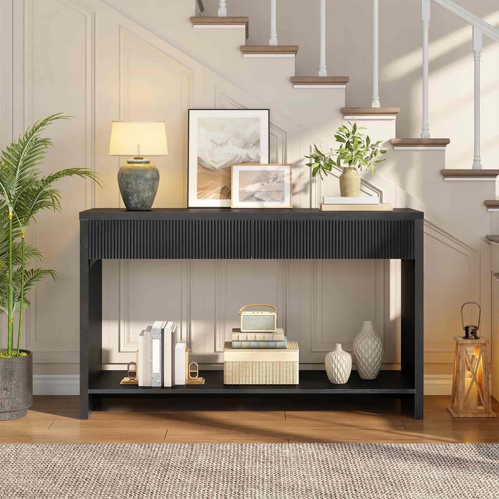 hoobro-console-table-console-d-entr-e-noire-style-farmhouse image 2