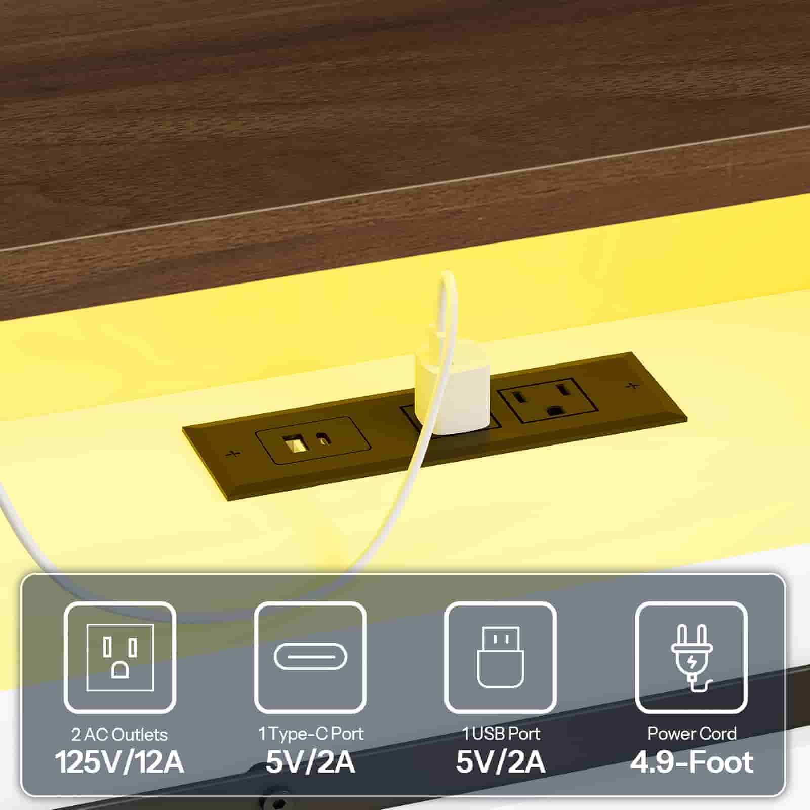 hoobro-t-te-de-lit-blanche-avec-led-et-prises image 7