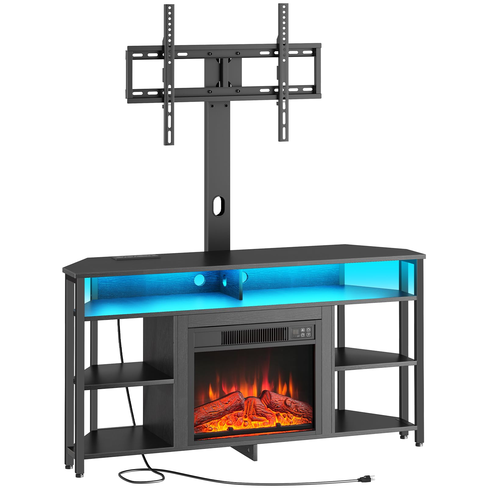 hoobro-tv-stands-meuble-tv-chemin-e-75-pouces-noir image 3