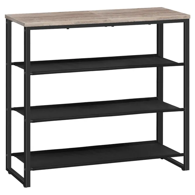 hoobro-shoe-racks-meuble-chaussures-4-niveaux-greige-tissu image 1