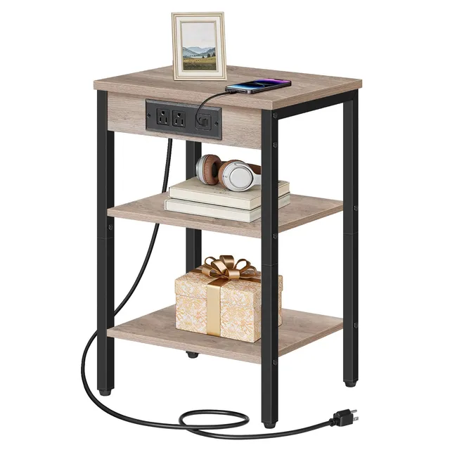hoobro-side-tables-bout-canap-greige-prise-usb image 1