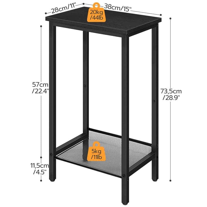 hoobro-side-tables-table-appoint-haute-noire-mesh-industriel image 3