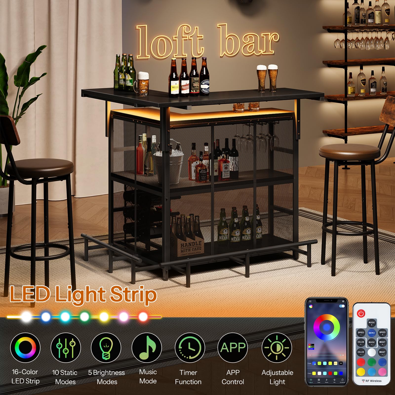 hoobro-meuble-bar-d-angle-noir-en-l-avec-led image 4