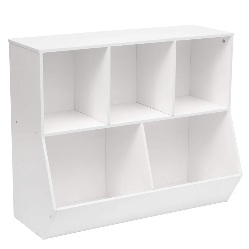 hoobro-kid-s-furniture-organisateur-jouets-90-cm-blanc-livres image 1