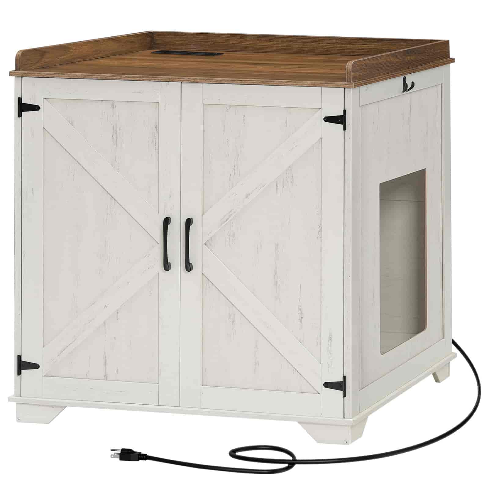 hoobro-pet-furniture-meuble-liti-re-automatique-blanc-prises image 3