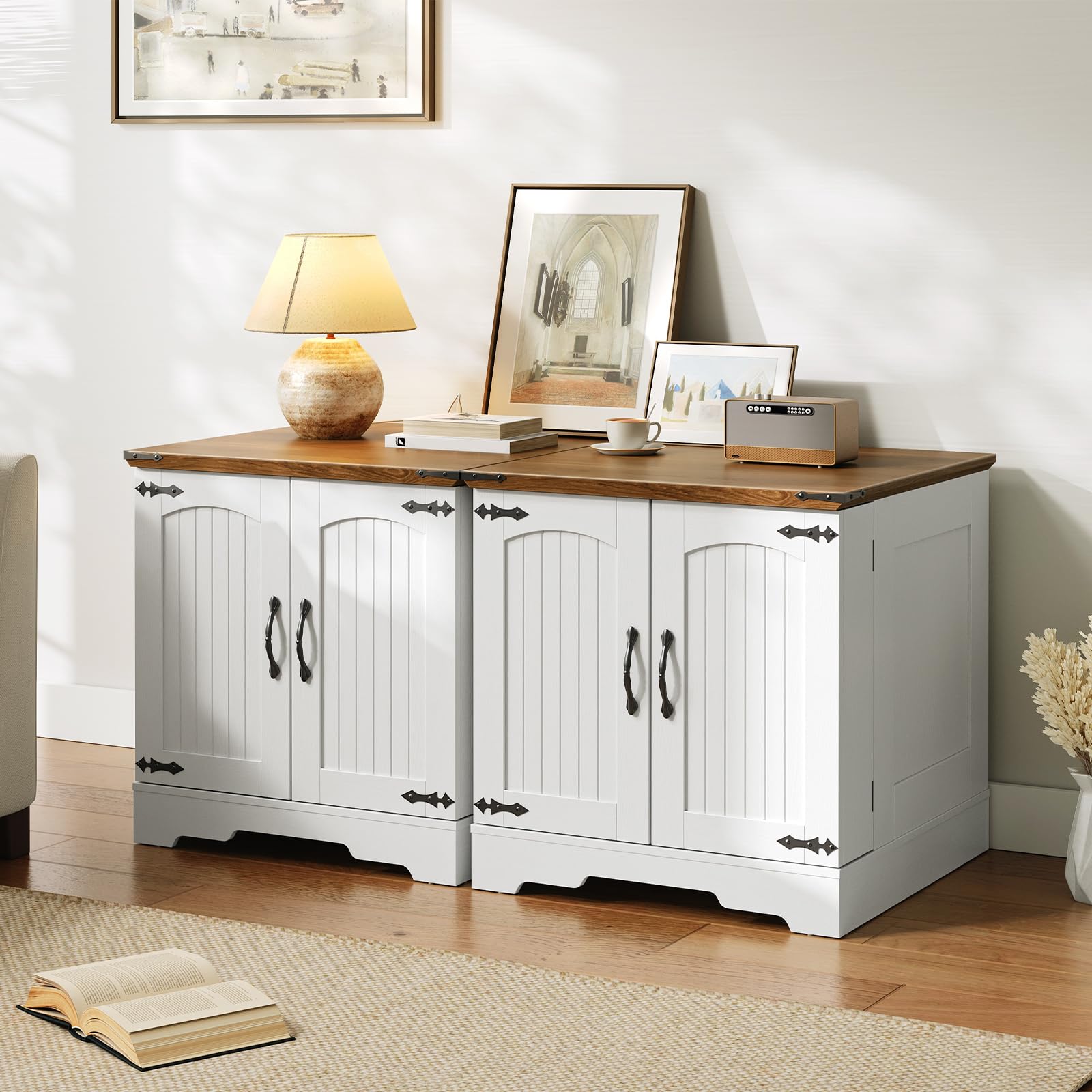 hoobro-nightstands-table-de-nuit-blanche-60-cm-prise image 4