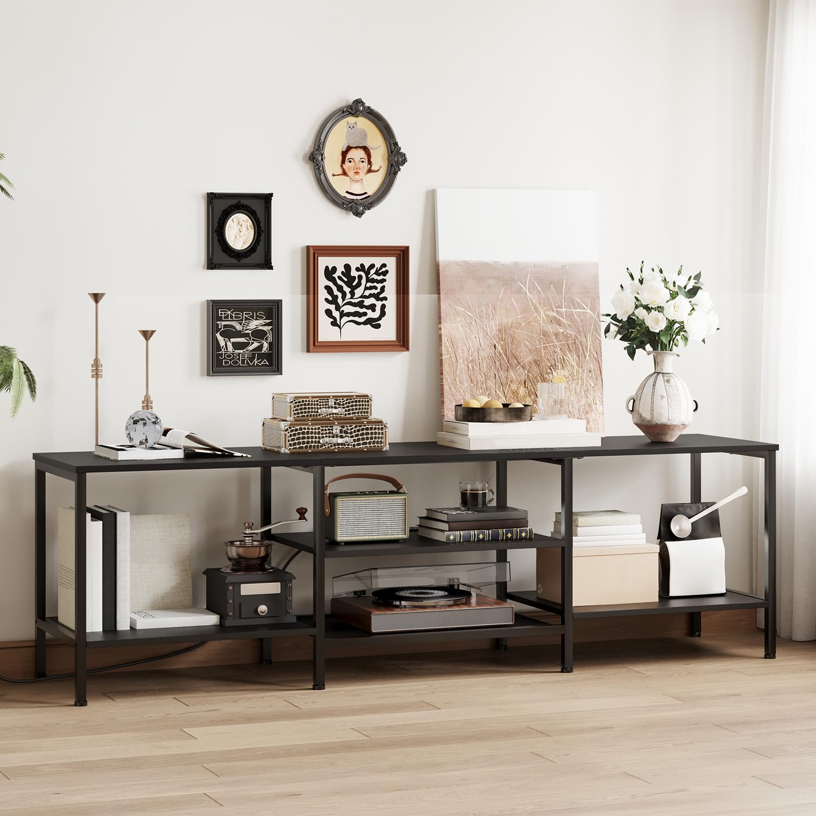 hoobro-tv-stands-meuble-tv-75-pouces-noir-bb80ds01-avec-prises image 4